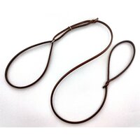 Predvádzacie kožené vodítko okrúhle 6mm hnedé